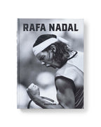 Libro de fotografía Rafa Nadal de Assouline, tapa con retrato en blanco y negro.