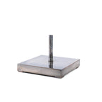 Base cuadrada de lámpara de pie de metal gris con poste central