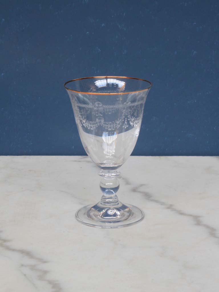 WATER GLASS "ST JACQUES" WITH GOLD