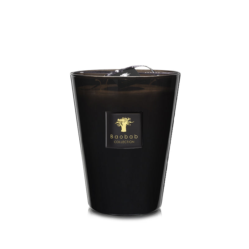 Vela Baobab Encre de Chine en vaso negro con etiqueta dorada