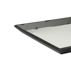 Bandeja de espejo rectangular: borde negro envejecido con esquinas marcadas