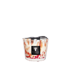 Vela aromática en vaso de vidrio con patrón coral y etiqueta negra Baobab Collection