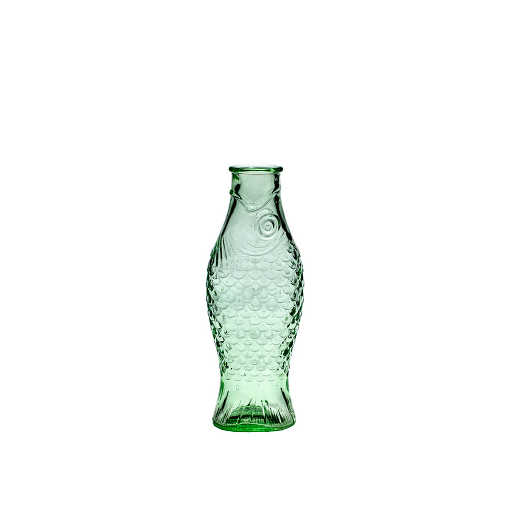 Jarra de cristal verde con relieve tipo escamas Fish & Fish
