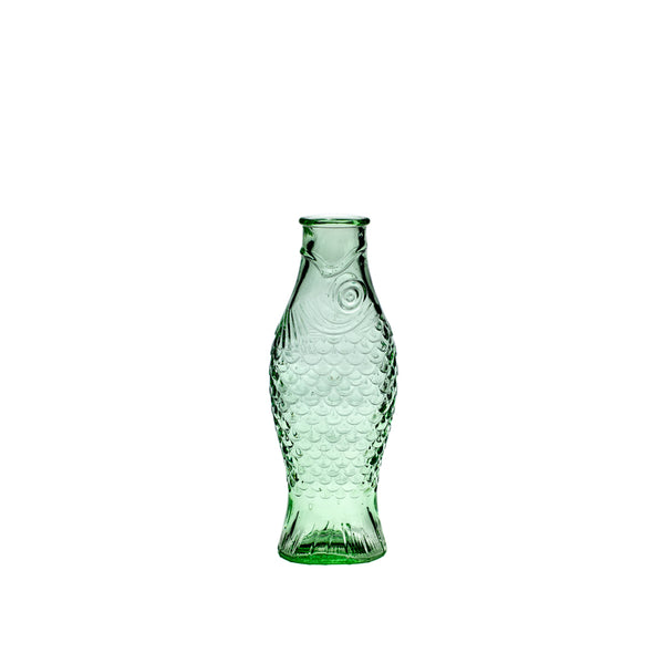 Jarra de cristal verde con relieve tipo escamas Fish & Fish