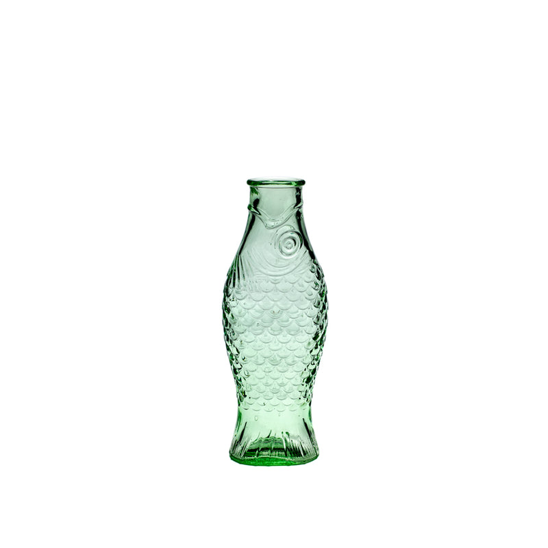 Jarra de cristal verde con relieve tipo escamas Fish & Fish