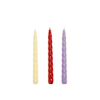 Set 3 velas candelabro multicolor