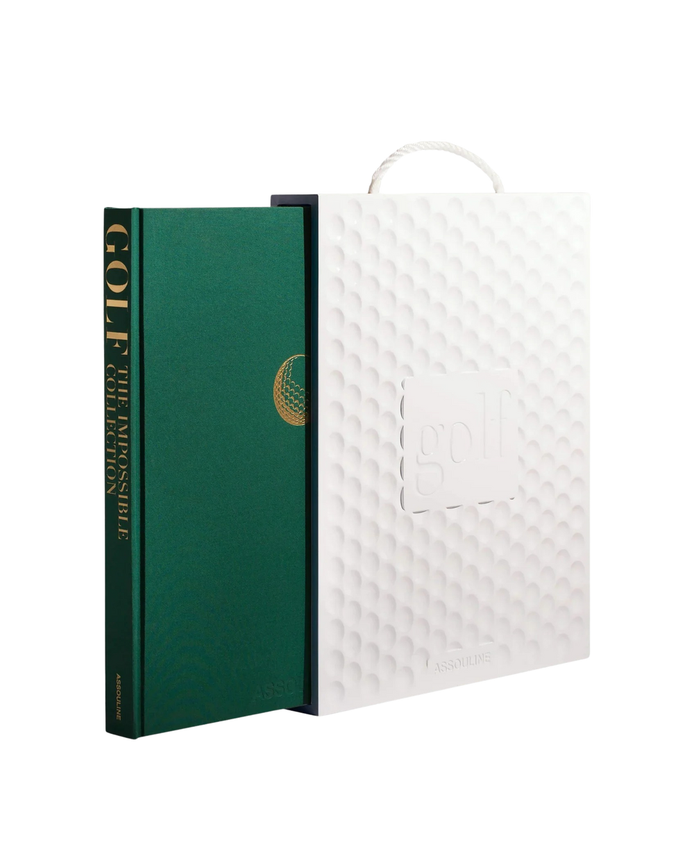 Bolsa de regalo blanca con relieve de burbujas y asa, logotipo golf