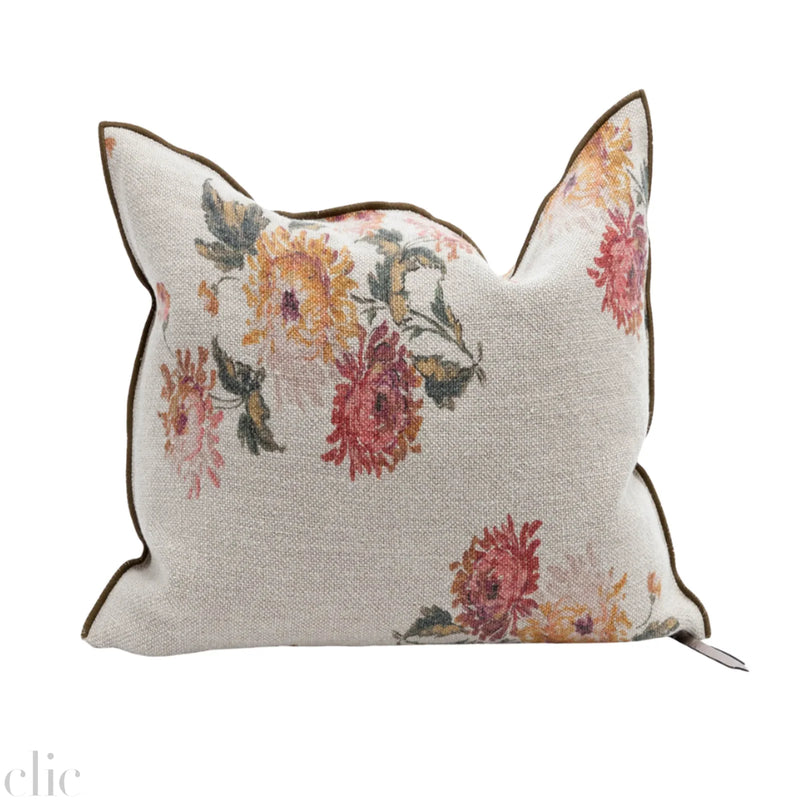 Cojín de lino estampado floral Imperial Bouquet 40x60