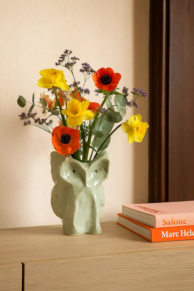 Jarrón búho Marni - azul claro XS