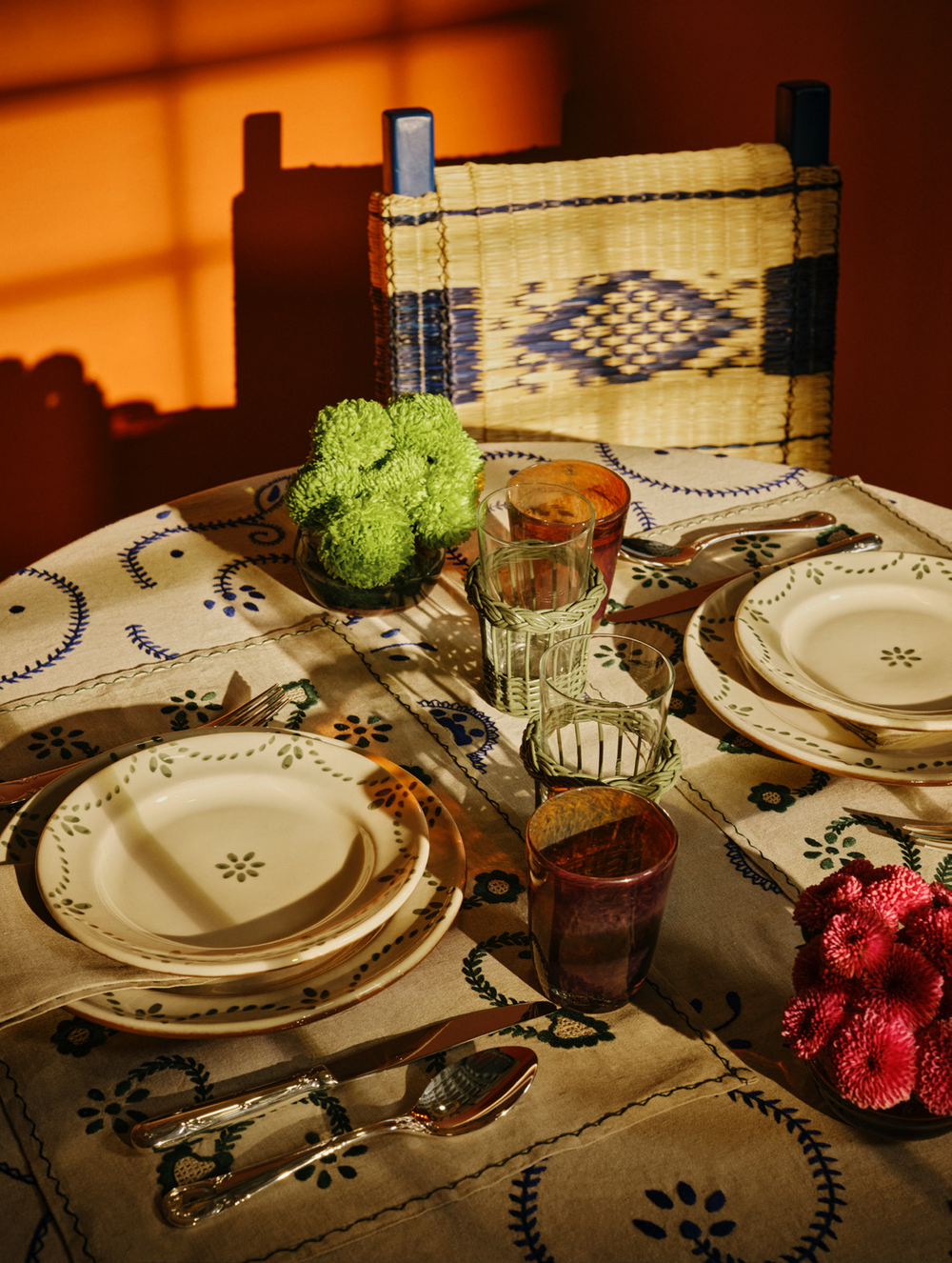 Set individual + servilleta Viana Beige-Negro