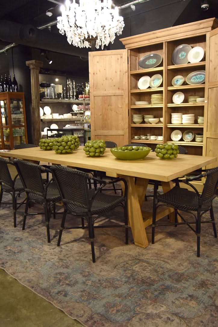 MESA COMEDOR 260X110CM MADERA CASTAÑO