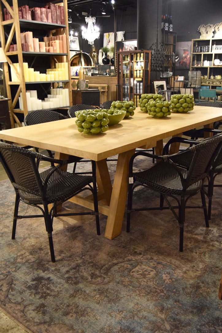 MESA COMEDOR 260X110CM MADERA CASTAÑO