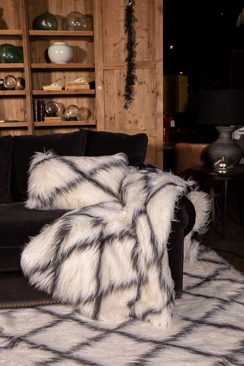 PLAID FAUX DIAMOND TIBET 140X200
