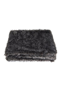 Plaid Silver Fox Faux Fur