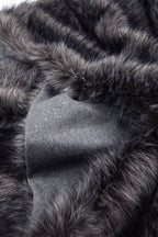 PLAID FAUX SILVER FOX 140X200