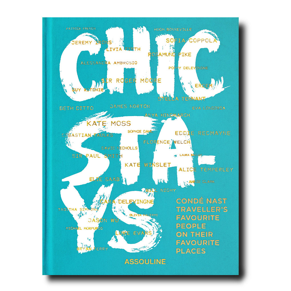 CHIC STAYS, libro decorativo de viajes de la editorial de lujo Assouline