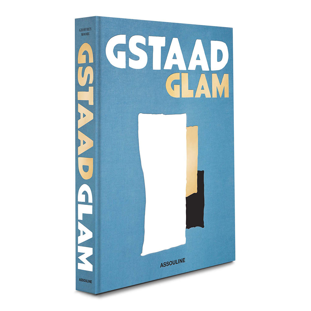 GSTAAD GLAM, libro grande decorativo azul de Assouline